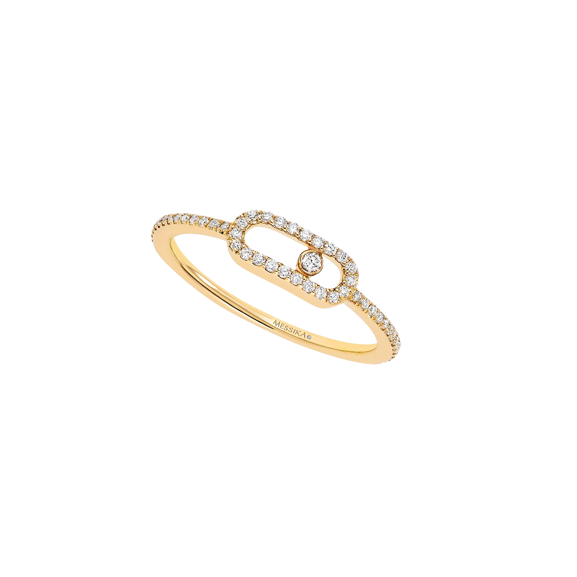 Messika 18kt Yellow Gold Move Ring