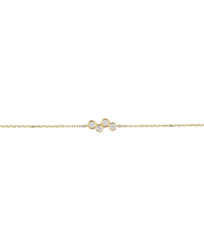 Viltier 18kt Yellow Gold and Diamond Clique Bracelet