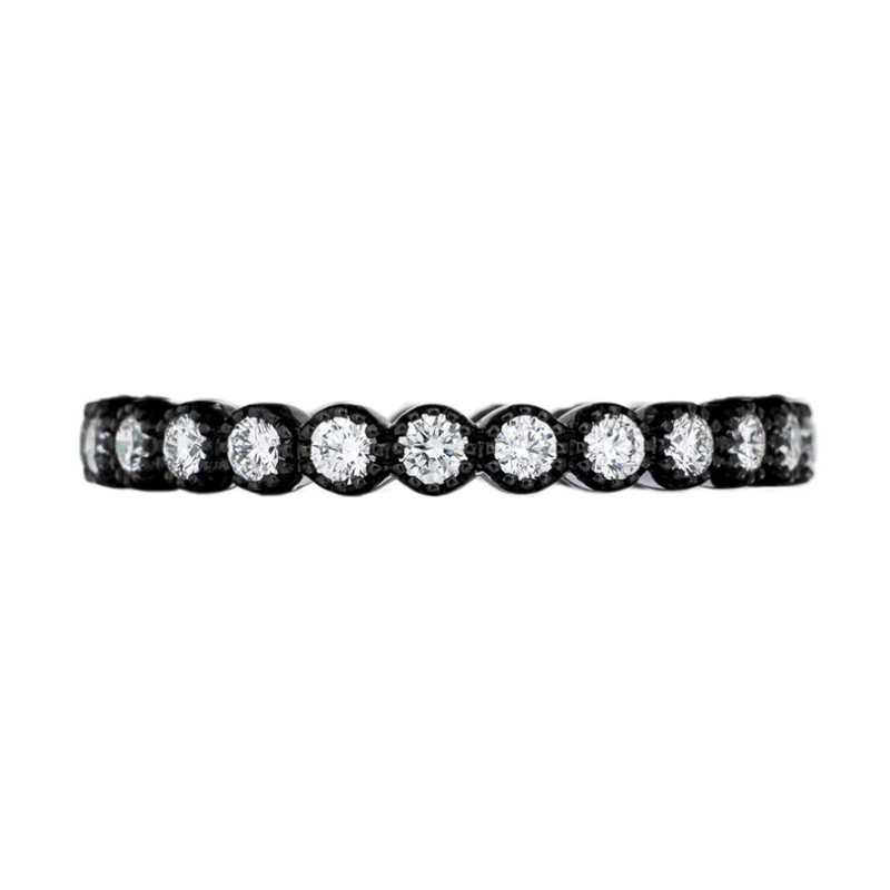 Sethi Couture 18kt Blackened White Gold and Diamond Bezel Set Eternity Band