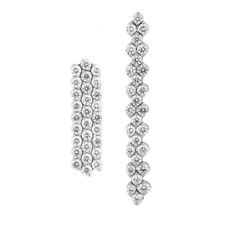 Serafino Consoli 18kt White Gold and Diamond Expandable Drop Earrings