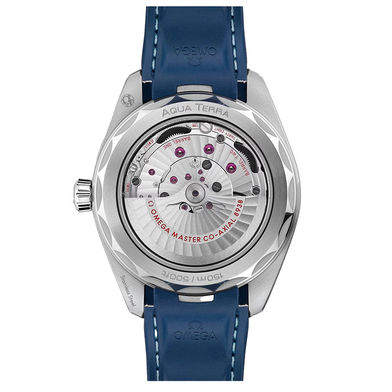 Seamaster Aqua Terra 150M Omega CoAxial Master Chronometer Gmt Worldtimer 43 mm Rubber Strap